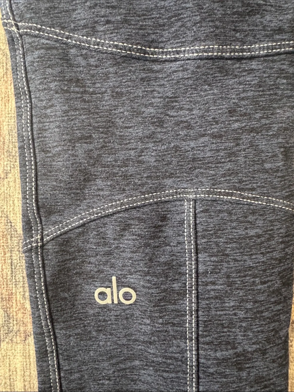 ALO Yoga Heathered Charcoal High-Rise Leggings